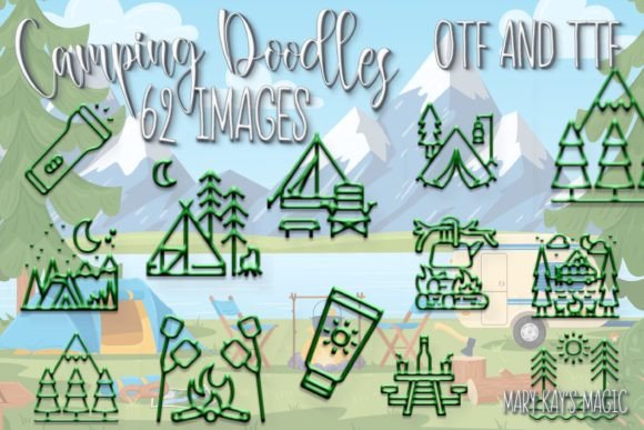Download Camping Doodles - Premium Resources