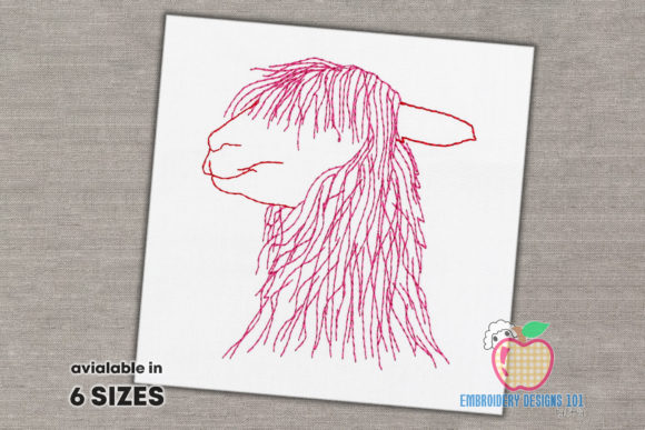 Download Alpaca Head with Red Hairs - Premium Resources
