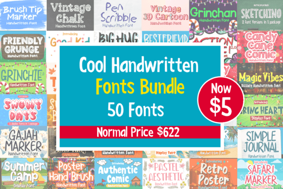 Download Cool Handwritten Fonts Bundle - Cool Collection