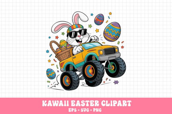 Download Cool Kawaii Easter Bunny Monster Truck - Cool Collection